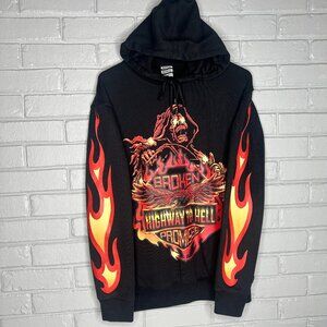 Broken Promises Knuckle Down Black Women's Hoodie Size XS